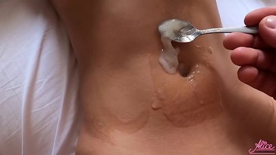 Blowjob jero tur gairah Sex Close-up - Didahar spérma